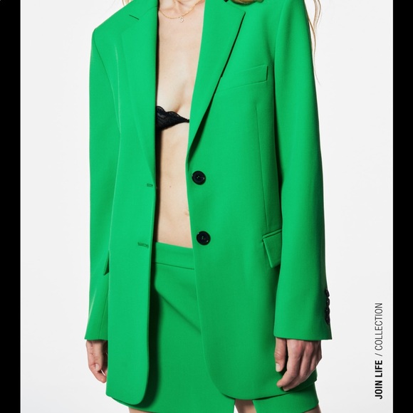 🛑SOLD 🛑 Neon Green Blazer - Picture 2 of 8